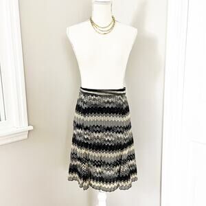 Missoni Metallic Chevron Knit Skirt
